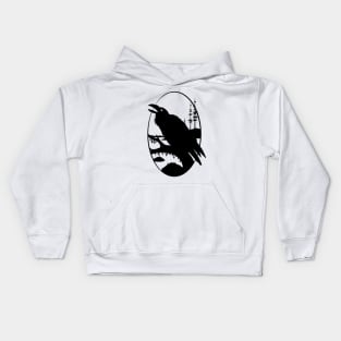 Raven Silhouette IV Kids Hoodie